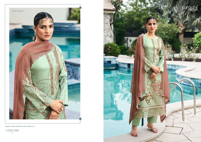 Summer Swag By Kesar Jam Satin Digital Printed Dress Material Suppliers In India
